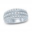 Diamond Anniversary Ring 1 ct tw Round-cut 10K White Gold