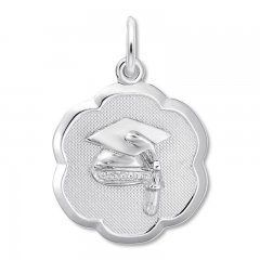 Graduation Cap Charm Sterling Silver