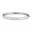 White Lab-Created Sapphire Reversible Bangle Sterling Silver