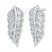 Diamond Leaf Earrings 1/4 ct tw Round-cut 10K White Gold