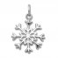 Snowflake Charm 14K White Gold