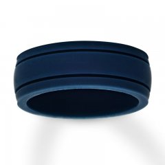 Blue Silicone Men's Wedding Band