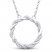 Circle of Gratitude Diamond Necklace 1/8 ct tw Round-cut 10K White Gold 19"