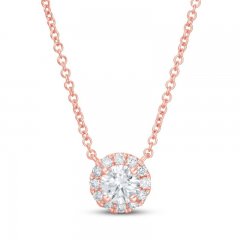 Lab-Created Diamonds by KAY Necklace 1/2 ct tw 14K Rose Gold 19"