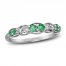 Le Vian Emerald & Diamond Stacking Ring 1/6 ct tw Diamonds 14K Vanilla Gold