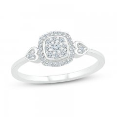 Diamond Ring 1/6 ct tw 10K White Gold