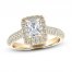 THE LEO Diamond Engagement Ring 1 ct tw Emerald/Round 14K Yellow Gold