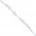 Heart Link Anklet Sterling Silver 10" Length