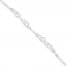 Heart Link Anklet Sterling Silver 10" Length