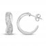 Diamond Hoop Earrings 1/4 ct tw Sterling Silver