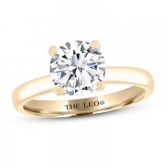 THE LEO Artisan Diamond Solitaire Engagement Ring 2 ct tw Round-cut 14K Yellow Gold