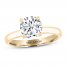 THE LEO Artisan Diamond Solitaire Engagement Ring 2 ct tw Round-cut 14K Yellow Gold