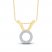 Diamond Taurus Necklace 1/10 ct tw Round-cut 10K Yellow Gold 18"