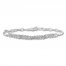 Diamond Bracelet 1/15 ct tw Round-cut Sterling Silver 7.5"