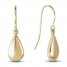 Teardrop Dangle Earrings 14K Yellow Gold