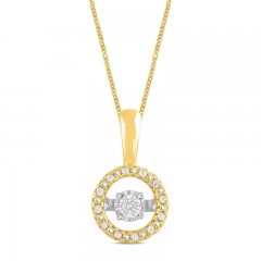 Unstoppable Love Diamond Necklace 10K Yellow Gold 19"