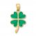 Four Leaf Clover Charm 14K Yellow Gold/Enamel