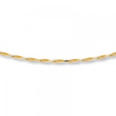 Rope Chain 10K Two-Tone Gold 20" Length