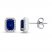 Blue & White Lab-Created Sapphire Earrings 10K White Gold