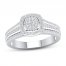 Diamond Engagement Ring 3/8 ct tw Round-cut 10K White Gold