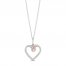 Hallmark Diamonds Necklace 1/10 ct tw Sterling Silver/10K Gold