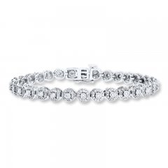 Diamond Bracelet 1 ct tw Round-cut 10K White Gold