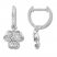 Diamond Floral Earrings 1/4 ct tw Round-cut 10K White Gold