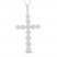 Diamond Cross Necklace 1/2 ct tw Round-cut 10K White Gold 18"