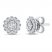 Diamond Earrings 1/4 ct tw Round-cut Sterling Silver