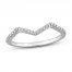 Diamond Wedding Band 1/10 ct tw Round-cut 14K White Gold