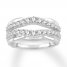 Diamond Enhancer Ring 3/4 ct tw Round-cut 14K White Gold