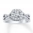 Diamond Bridal Set 3/8 ct tw Round-cut 10K White Gold