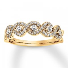 Diamond Anniversary Band 1/3 ct tw Round-cut 14K Yellow Gold