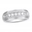 Men's Diamond Wedding Band 1/2 Carat tw 10K White Gold