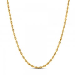 Men's Rope Chain 14K Yellow Gold 18"