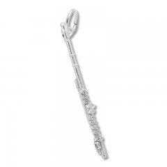 Flute Charm Sterling Silver