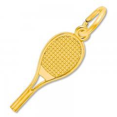 Tennis Racquet Charm 14K Yellow Gold