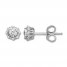 Diamond Earrings 1/4 ct tw Round-cut 10K White Gold