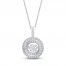 Unstoppable Love Diamond Necklace 1/2 ct tw 10K White Gold 19"