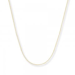 Cable Chain Necklace 14K Yellow Gold 20" Length