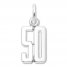 Number 50 Charm Sterling Silver