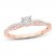 Diamond Engagement Ring 1/2 ct tw Princess/Round 14K Rose Gold