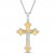 Men's Crucifix Necklace Stainless Steel 24"