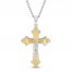 Men's Crucifix Necklace Stainless Steel 24"