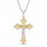 Men's Crucifix Necklace Stainless Steel 24"