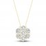 Diamond Fashion Necklace 1/3 ct tw Round-cut 10K Yellow Gold 18"