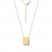 Rectangle Necklace 14K Yellow Gold 16-18" Adjustable Length