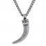 Men's Horn Necklace Stainless Steel 24" Length