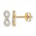 Diamond Infinity Earrings 1/10 ct tw Round-cut 10K Yellow Gold