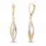 Marquise Drop Earrings 14K Tri-Tone Gold